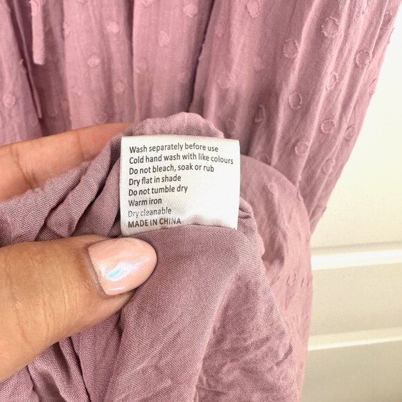 Square Neck Smocked Puff Sleeve 100% Cotton Dress XXL - Picture 9 of 13